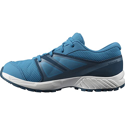 Salomon Sense Climasalomon Waterproof (impermeable) unisex-niños Zapatos de trail running, Azul (Barrier Reef/White/Legion Blue), 39 EU
