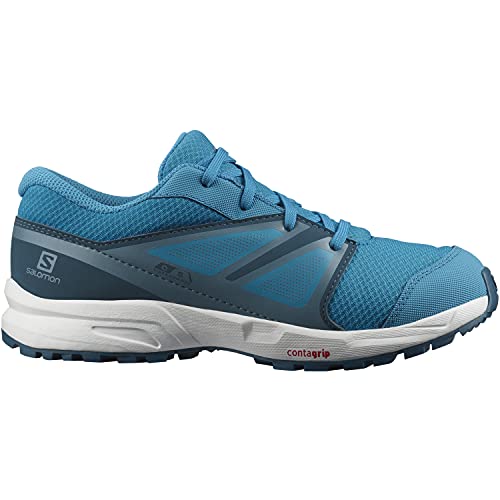 Salomon Sense Climasalomon Waterproof (impermeable) unisex-niños Zapatos de trail running, Azul (Barrier Reef/White/Legion Blue), 39 EU