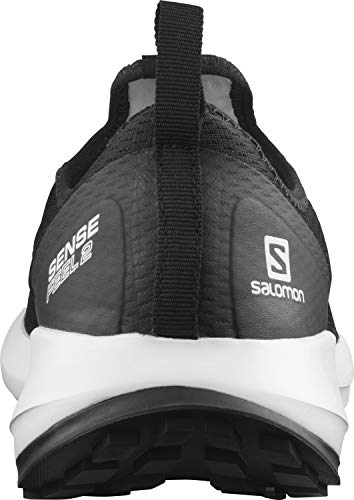 Salomon Sense Feel 2 Hombre Zapatos de trail running, Negro (Black/White/Black), 44 EU