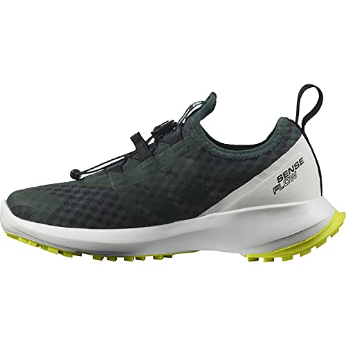 Salomon Sense Flow Climasalomon Waterproof (impermeable) unisex-niños Zapatos de trail running, Verde (Green Gables/White/Evening Primrose), 33 EU