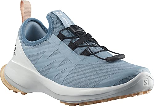 Salomon Sense Flow unisex-niños Zapatos de trail running, Azul (Ashley Blue/White/Almond Cream), 35 EU
