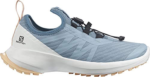 Salomon Sense Flow unisex-niños Zapatos de trail running, Azul (Ashley Blue/White/Almond Cream), 35 EU