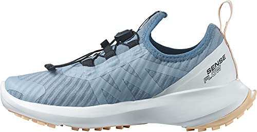 Salomon Sense Flow unisex-niños Zapatos de trail running, Azul (Ashley Blue/White/Almond Cream), 39 EU