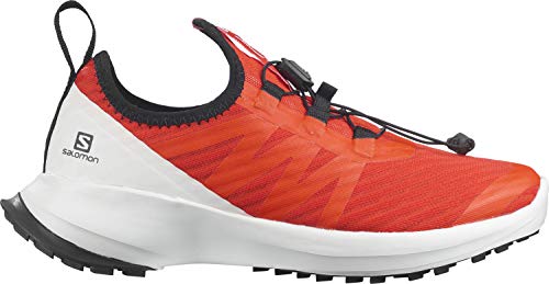 Salomon Sense Flow unisex-niños Zapatos de trail running, Rojo (Cherry Tomato/White/Black), 37 EU