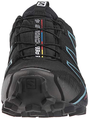 Salomon Speedcross 4 Gore-Tex, Hombre, Negro (Black/Metallic Bubble Blue), 38 EU