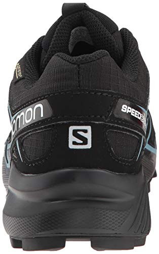 Salomon Speedcross 4 Gore-Tex, Hombre, Negro (Black/Metallic Bubble Blue), 38 EU