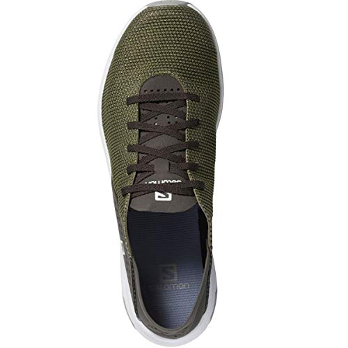 Salomon Tech Lite Hombre Zapatos de trekking, Verde (Deep Lichen Green/Peat/Alloy), 41 ⅓ EU