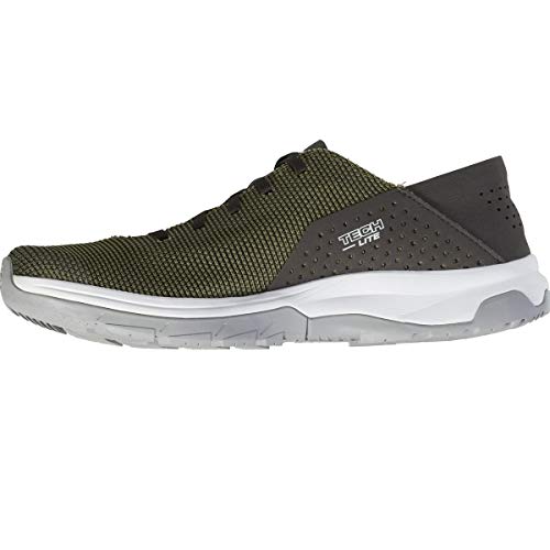 Salomon Tech Lite Hombre Zapatos de trekking, Verde (Deep Lichen Green/Peat/Alloy), 41 ⅓ EU