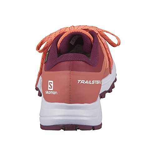 Salomon Trailster 2 Gore-Tex (impermeable) Mujer Zapatos de trail running, Rojo (Persimon/Pearl Blue/Wine Tasting), 45 ⅓ EU