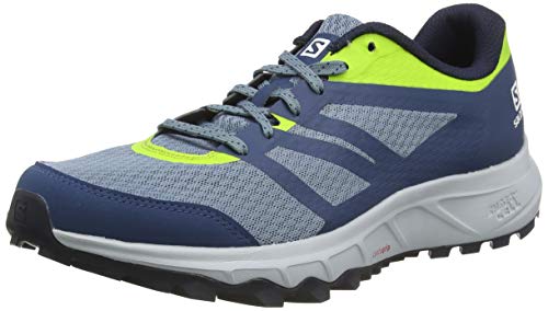 Salomon Trailster 2 Hombre Zapatos de trail running, Azul (Bluestone/Poseidon/Acid Lime), 46 EU