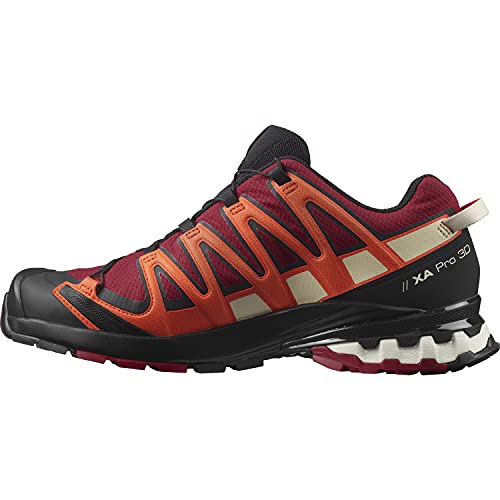 Salomon XA Pro 3D V8 Gore-Tex (impermeable) Hombre Zapatos de trail running, Rojo (Biking Red/Red Orange/Black), 40 2/3 EU