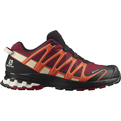 Salomon XA Pro 3D V8 Gore-Tex (impermeable) Hombre Zapatos de trail running, Rojo (Biking Red/Red Orange/Black), 40 2/3 EU