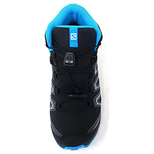 Salomon XA Pro V8 Mid Climasalomon Waterproof (impermeable) unisex-niños Zapatos de trail running, Negro (Black/Monument/Hawaiian Ocean), 29 EU
