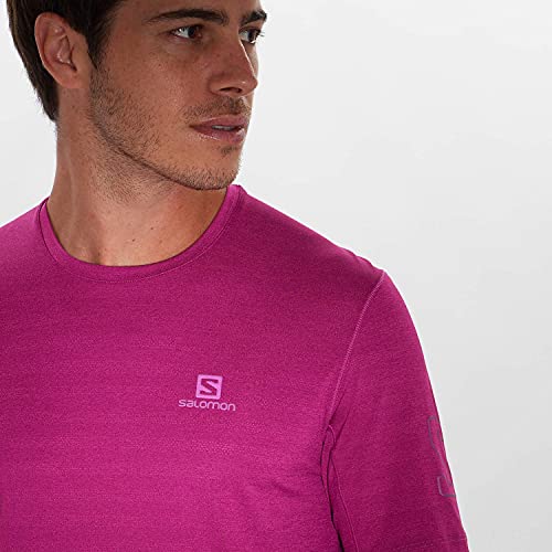 SALOMON XA tee M Camiseta con Tejido Suave de Secado rápido y Detalles Reflectantes para Senderismo