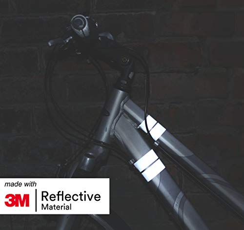 Salzmann 3M Cinta Reflectante | Cinta Adhesiva para Mochilas, Bicicletas, Cascos, cochecitos de Bebe | Equipada con Material Reflectante 3M
