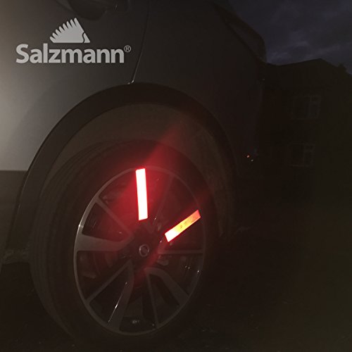Salzmann 3M Diamond Grade Adhesivos Reflectantes y Impermeables | Adhesivos para Coches, Motocicletas, Bicicletas | Equipado con 3M Scotchlite