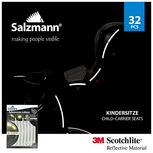 Salzmann 3M Scotchlite Pegatinas reflectantes para bordes de bicicleta, 32 unidades