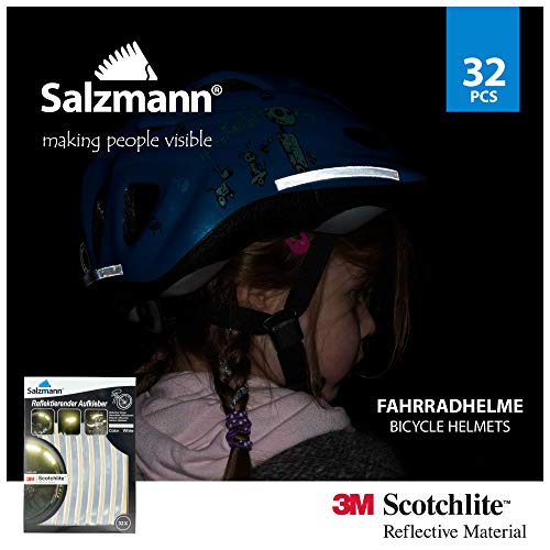 Salzmann 3M Scotchlite Pegatinas reflectantes para bordes de bicicleta, 32 unidades