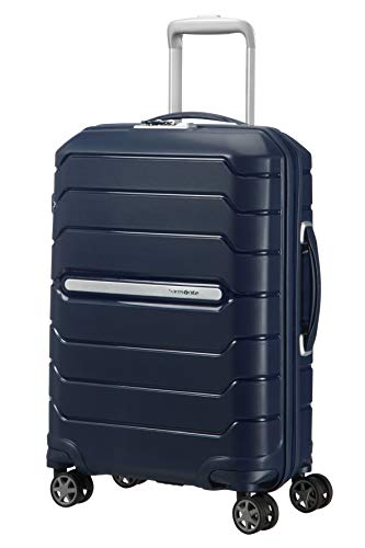 Samsonite Flux Spinner S Equipaje de mano Expansible, 55 cm, 44 L, Azul (Navy Blue)