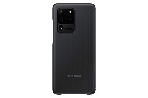 Samsung - Funda Clear View para Galaxy S20 Ultra, Negro - 6.9 pulgadas
