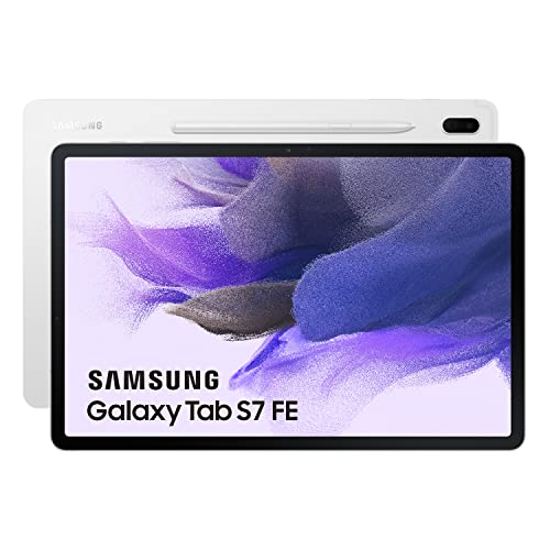 SAMSUNG Galaxy Tab S7 FE - Tablet de 12.4" (WiFi, RAM de 6GB, Almacenamiento de 128GB, Android) - Color Blanco [Versión española]