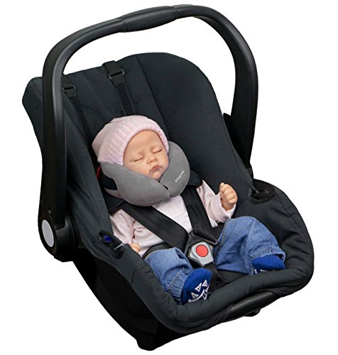 SANDINI SleepFix® Baby – cojín cervical con función - Accesorios de asiento infantil para coche/bicicleta/viaje - Reposacabezas/reductor de asiento/ evita que la cabeza de su hijo caiga mientras duerme