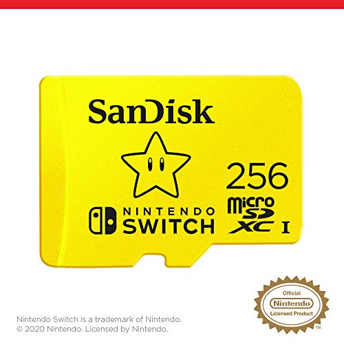 SanDisk microSDXC UHS-ITarjeta para Nintendo Switch 256B, Producto con Licencia de Nintendo