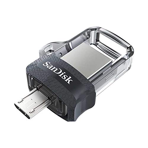 SanDisk Ultra 256GB Unidad flash USB dual Micro USB y USB 3.0 hasta 150 MB / s, Negro