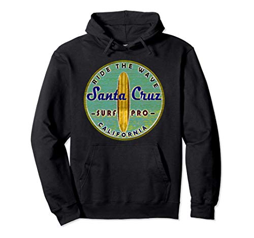 Santa Cruz California Vintage Surfistas Turistas Sudadera con Capucha