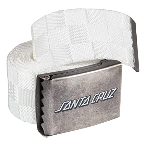 Santa Cruz Classic Strip - Cinturón de cuadros blancos