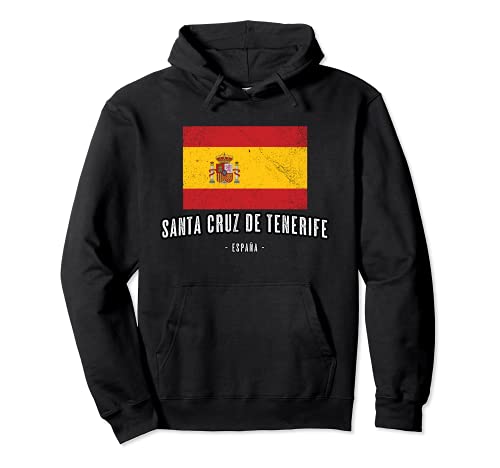 Santa Cruz de Tenerife España | Souvenir Ciudad - Bandera - Sudadera con Capucha