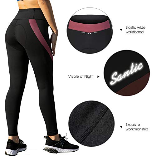 Santic Ciclismo Pantalones Mujer Largos Invierno Bicicleta Badana Rellenó Pantalones de Las Medias Culote Térmico Cálido MTB