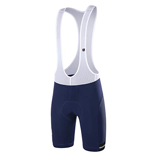 Santic Culote Bicicleta Hombre Culotte Ciclismo Hombre Culote Pantalones Cortos Ciclismo Hombre con Bolsillos Azul Marino M