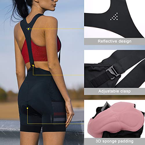 Santic Culote Bicicleta Mujer Acolchado Culotte Ciclismo Mujer Gel Pantalones Cortos Ciclismo EU M