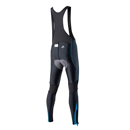 Santic Culote Ciclismo Hombre Largo Culote Bicicleta Montaña/MTB con Badana con Tirante con Bolsillo Azul EU L