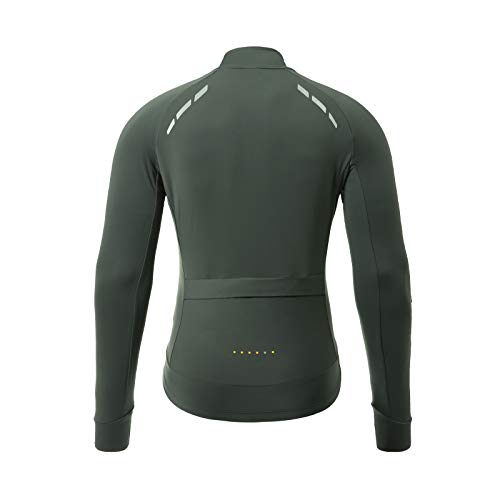 Santic Maillot Ciclismo Hombre Largas Invierno Térmico Maillot Bicicleta Verde EU XL