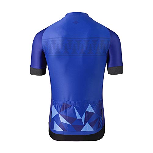 Santic Maillot Ciclismo Hombre Maillot Bicicleta con Mangas Cortas Camiseta Ciclismo Verano Azul EU L