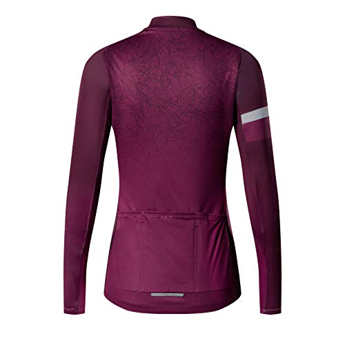 Santic Maillot Ciclista Mujer Top Ciclismo Bicicleta Bici Transpirable Secado Rápido Reflectante Jersey Ciclista Andrea Violet EU M