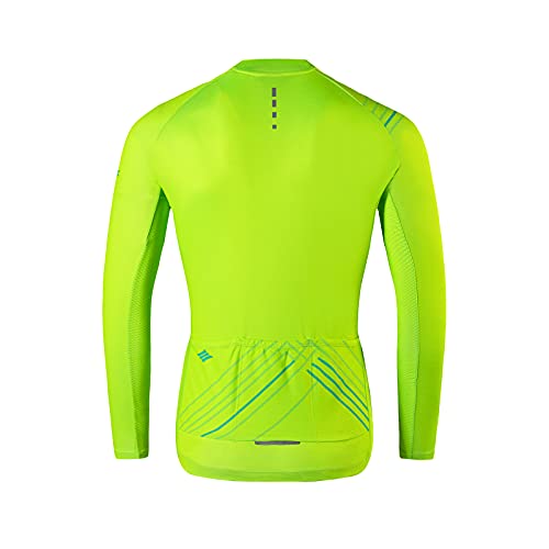 Santic Maillots Ciclismo Hombre Camisetas Ciclismo Manga Larga Verde EU S