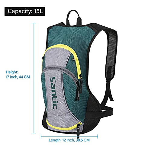 Santic Mochila Ciclismo 15L MTB Montaña Mochila Bicicleta Montaña/Carretera Pequeña Verde