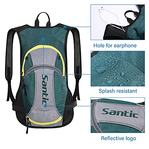 Santic Mochila Ciclismo 15L MTB Montaña Mochila Bicicleta Montaña/Carretera Pequeña Verde