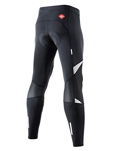 Santic Pantalon Bicicleta Hombre Largo,Transpirable Bicicleta Largos con Acolchado de Gel 4D MTB Ciclismo Pantalones Largos