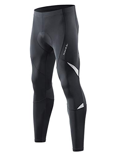 Santic Pantalon Bicicleta Hombre Largo,Transpirable Bicicleta Largos con Acolchado de Gel 4D MTB Ciclismo Pantalones Largos