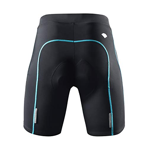 Santic Pantalon Ciclismo Mujer Corto Pantalones Bicicleta Mujer Montaña/MTB para Verano con la Badana/Almohadilla Azul EU L