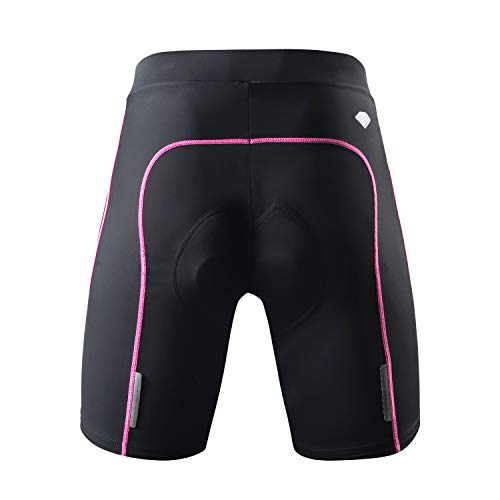 Santic Pantalon Ciclismo Mujer Corto Pantalones Bicicleta Mujer Montaña/MTB para Verano con la Badana/Almohadilla Rosa EU M