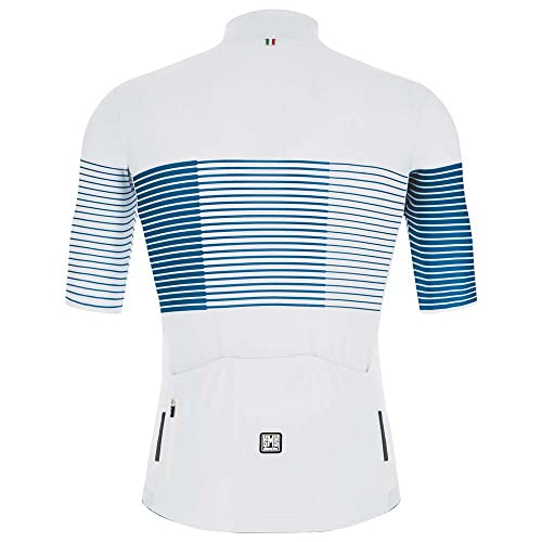 Santini Camiseta de ciclismo para hombre Tono Flecha Silver Bullet L