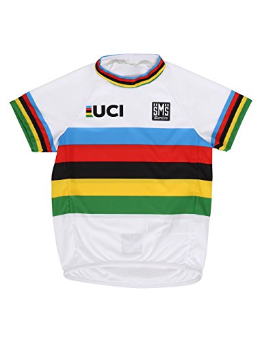 Santini Camiseta de Manga Corta para niño con diseño de campeón del Mundo UCI, Multicolor, Talla única