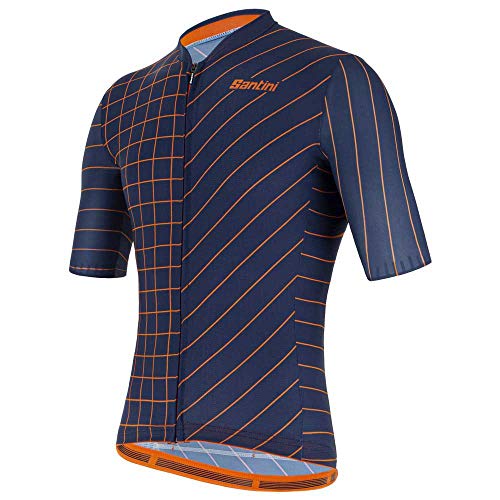 Santini Eco Sleek Dinamo - Maillot de ciclismo de manga corta para hombre, color azul, talla S 2021