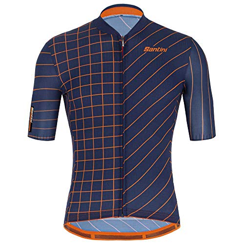 Santini Eco Sleek Dinamo - Maillot de ciclismo de manga corta para hombre, color azul, talla S 2021