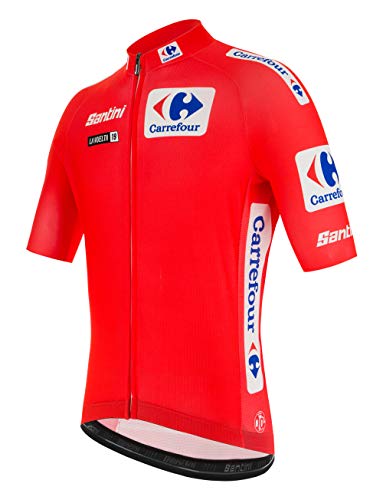 Santini La Vuelta 2019 – Camiseta Leader de Manga Corta para Hombre, Hombre, RE9427519LV, Rojo, S